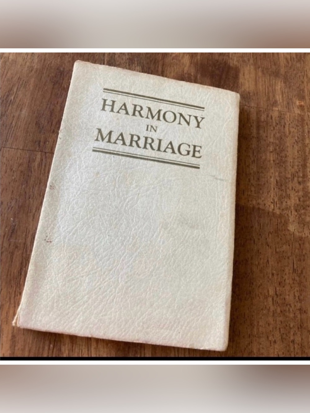 Harmony in Marriage Vintage Paperback Book Wedding Gift Newlyweds